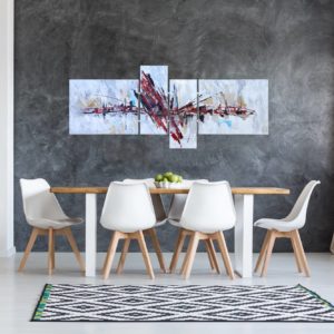 Tableau en quatre parties - pièce originale