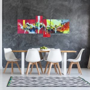 Tableau quadriptyque en situation