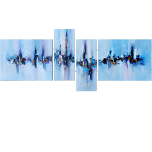 Tableau quadriptyque contemporain