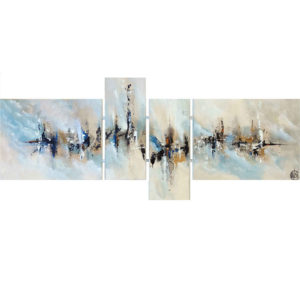 Toile abstraite - quadriptyque