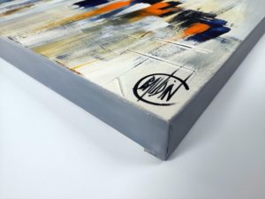 Signature de l'oeuvre unique contemporaine par Christophe Baudin