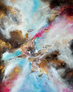 Tableau abstrait de la série Absloute Skies