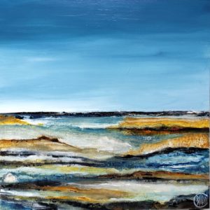 Oeuvre représentant un paysage abstrait