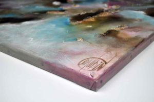 Signature de l'oeuvre "Fragments of Truth" 80x80