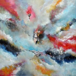 Oeuvre abstraite au format 80x80