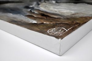 Tableau coloré Abstrait - Signature