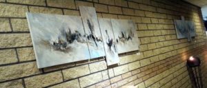Quadriptyque - tableau en 4 parties design et contemporain par Christophe Baudin