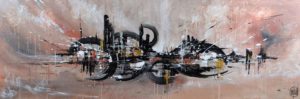 Tableau abstrait 40x120