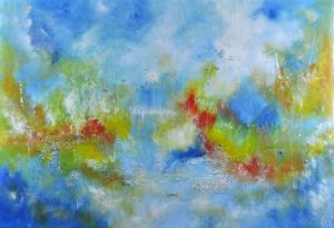 Tableau paysage abstrait 70x100
