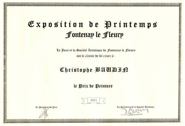 Exposition de Printemps - Prix Christophe Baudin