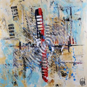 Tableau abstrait 60x60