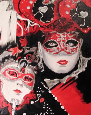 Tableau vénitien, masques