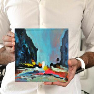 Paysage semi-abstrait 20x20
