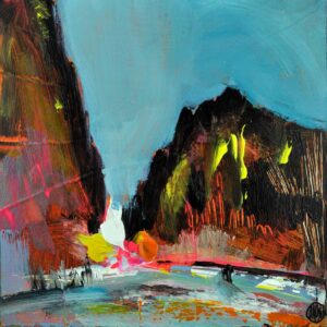 Oeuvre "Heading North" format 20x20