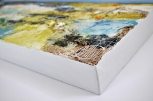 Tableau abstrait contemporain - Signature C. Baudin
