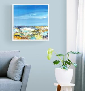 Tableau abstrait contemporain en contexte