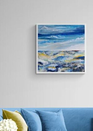 Tableau abstrait contemporain en contexte