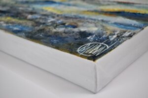 Tableau abstrait contemporain - Signature C. Baudin