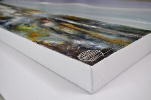 Tableau abstrait contemporain - Signature C. Baudin