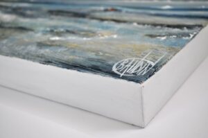 Tableau abstrait contemporain - Signature C. Baudin