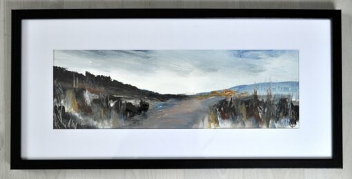 Tableau paysage abstrait encadré