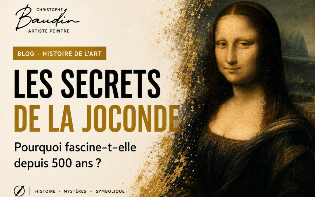 Analyse artistique de la Joconde de Léonard de Vinci révélant les secrets du portrait, du regard et du mystère de Mona Lisa par Christophe Baudin artiste peintre