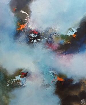 Plongez dans les profondeurs captivantes de l'œuvre intitulée "Les mystères de l'univers". Avec ses dimensions imposantes de 60x73 cm, ce tableau vous transporte dans un voyage céleste fascinant. Les teintes dominantes de bleu clair et de brun s'entrelacent avec des touches d'orange, créant une palette visuelle envoûtante. Les textures subtiles, rappelant le sable et le papier de soie, ajoutent une dimension tactile et sensorielle, renforçant l'expérience artistique. Les formes et les nuances suggèrent la présence énigmatique de nuages éthérés, évoquant les mystères infinis de l'univers. "Les mystères de l'univers" vous invite à explorer les recoins les plus secrets de notre cosmos, à vous émerveiller devant les vastes horizons de l'inconnu. Accrochez cette œuvre majestueuse dans votre espace de vie ou votre lieu de méditation pour vous connecter à l'univers et ressentir la grandeur de notre existence. Laissez votre esprit s'évader et contempler les secrets insaisissables qui peuplent cet impressionnant chef-d'œuvre.