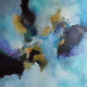 Plongez dans les "Paysages Intérieurs" avec ce tableau captivant de 100x100 cm. Les couleurs dominantes de cette œuvre sont un bleu profond et envoûtant, associé à des nuances de violet et de blanc qui évoquent des rêves et des pensées intérieures. Des touches subtilement lumineuses d'orange ajoutent des éclats de chaleur et de vitalité à la composition, tandis que des nuances de gris apportent une dimension de contraste. Les textures délicates, semblables, le sable et le papier de soie, créent des variations tactiles qui invitent à une exploration sensorielle. Ce tableau évoque à la fois la douceur des nuages et une vue céleste, invitant à l'évasion et à la contemplation. Il capture les paysages intérieurs de l'esprit, les émotions et les pensées qui s'entrelacent pour former notre univers intérieur. À travers ses formes abstraites et ses jeux de couleurs, il ouvre une fenêtre sur nos mondes intérieurs, révélant la beauté et la complexité de nos pensées et de nos sentiments. Accrochez cette œuvre d'art dans votre espace pour créer un lien avec vos propres paysages intérieurs et pour vous rappeler la richesse infinie qui réside en vous.