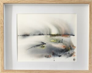 Tableau de la série Aquapictura – œuvre abstraite de Christophe Baudin inspirée par l’eau et la lumière