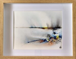 Tableau de la série Aquapictura – œuvre abstraite de Christophe Baudin inspirée par l’eau et la lumière
