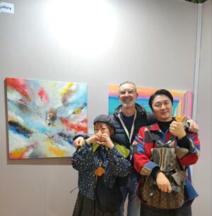 Rencontre artistique entre Christophe Baudin, Bad Boss (star coréenne) et Ichigo Se-Yeon