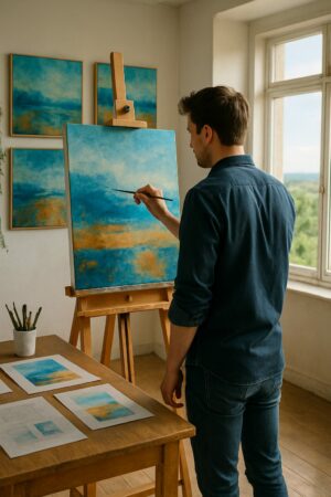 Atelier de peinture abstraite pour adultes débutants et confirmés avec Christophe Baudin
