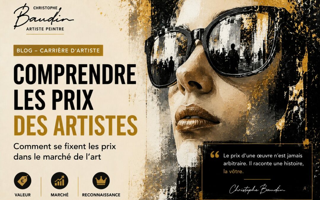 Analyse des prix des artistes et du marché de l'art pour comprendre comment fixer le prix d'un tableau avec Christophe Baudin artiste peintre