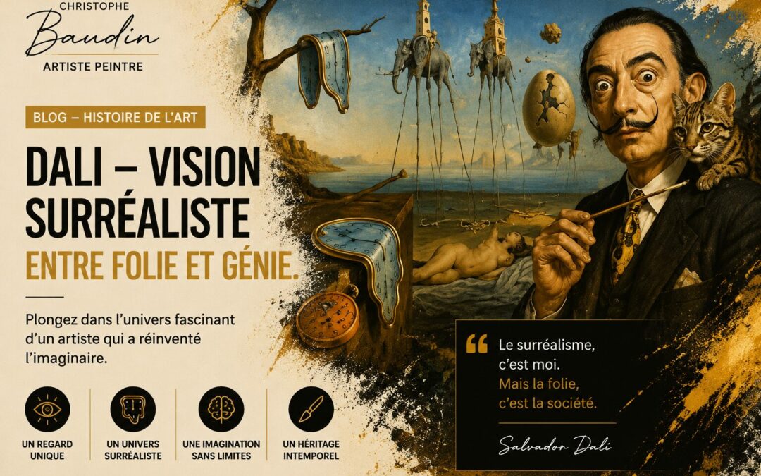 Dali – Vision surréaliste entre folie et génie.