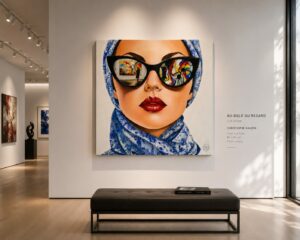 Tableau contemporain Au-delà du Regard de Christophe Baudin exposé dans une galerie d'art contemporaine