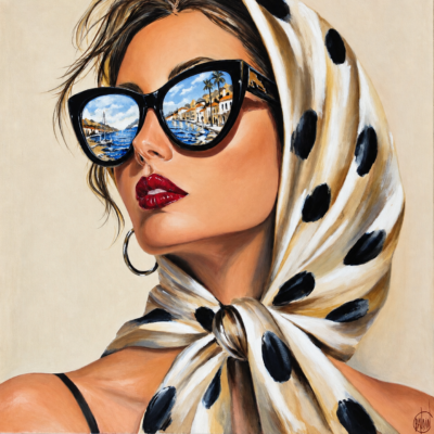 L’Échappée belle, peinture contemporaine de Christophe Baudin, série Lux Icona